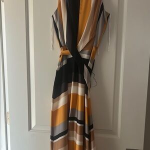Striped Multicolor Sleeveless Dress